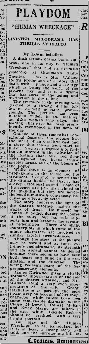 July 7, 1923, Human Wreckage