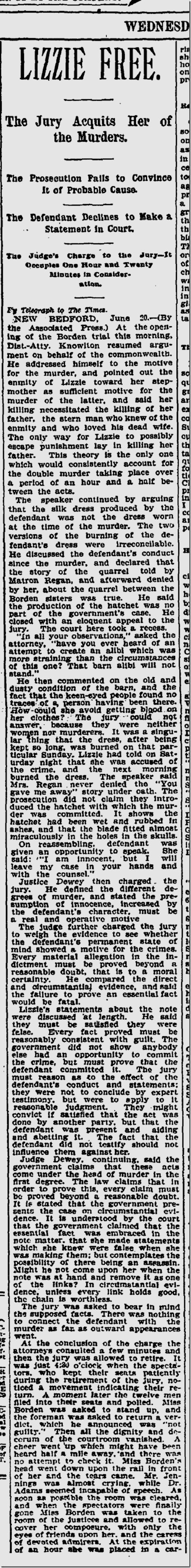 June 21, 1893, Lizzie Borden 