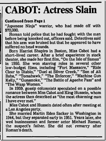 Dec. 12, 1986, Susan Cabot 