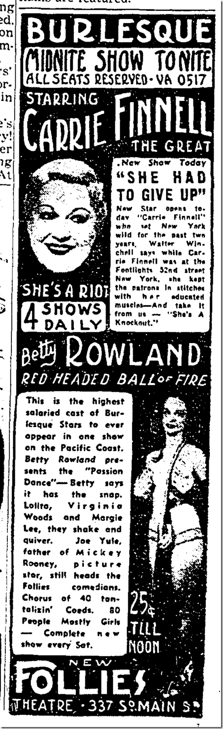 July 30, 1938, Carrie Finnell 