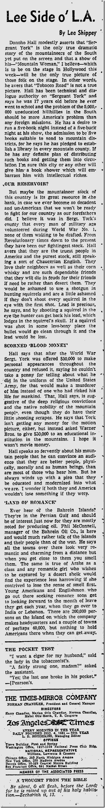 Sept. 1, 1941, Lee Shippey 