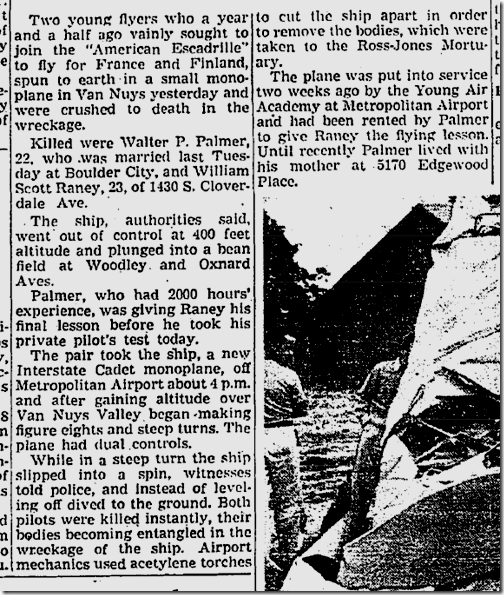 Aug. 11, 1941, Plane Crash 