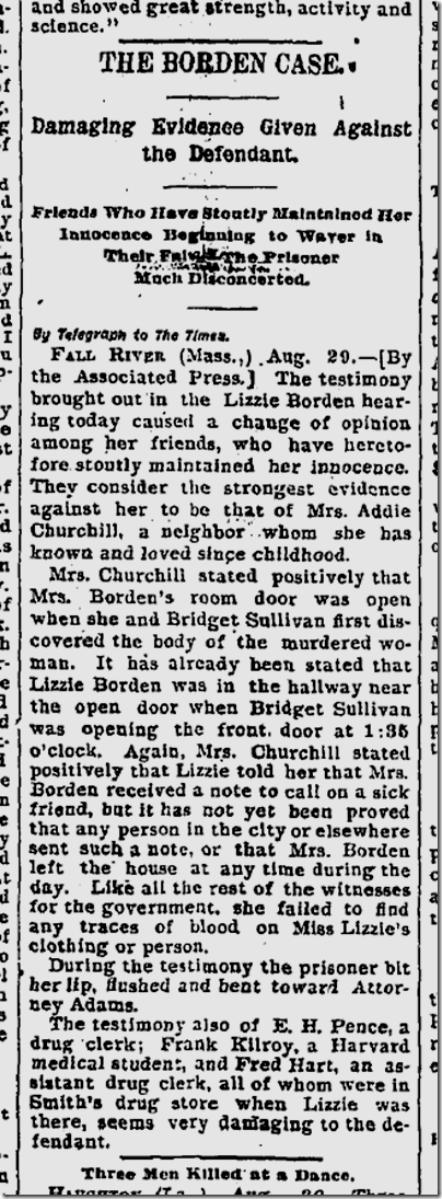 Aug. 30, 1892, Lizzie Borden 