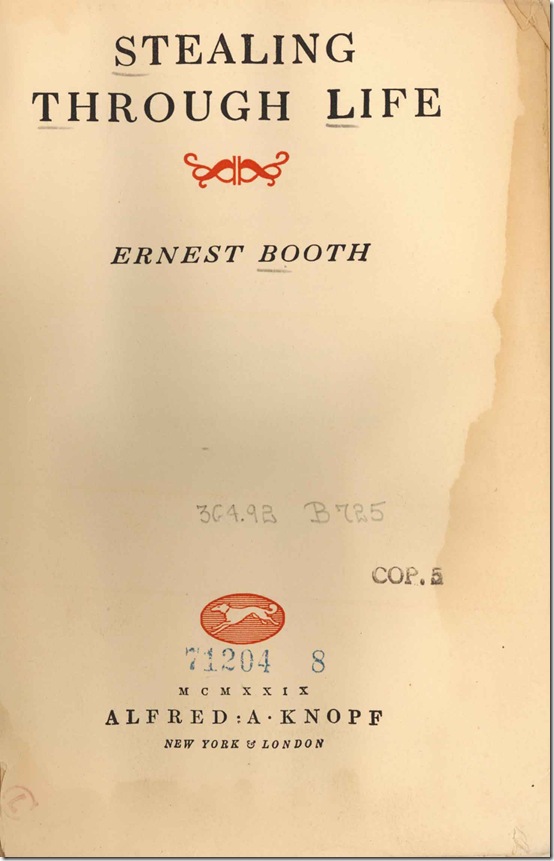 Booth Stealing Through Life 