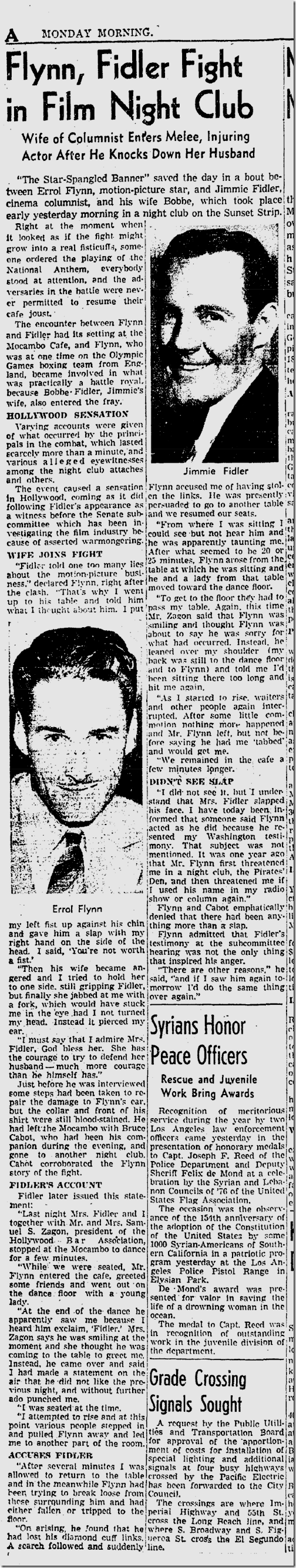 Sept. 22, 1941, Errol Flynn 