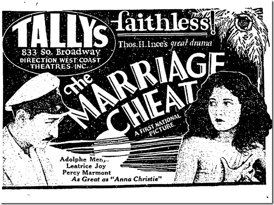 May 25, 1924, Marriage Cheat 