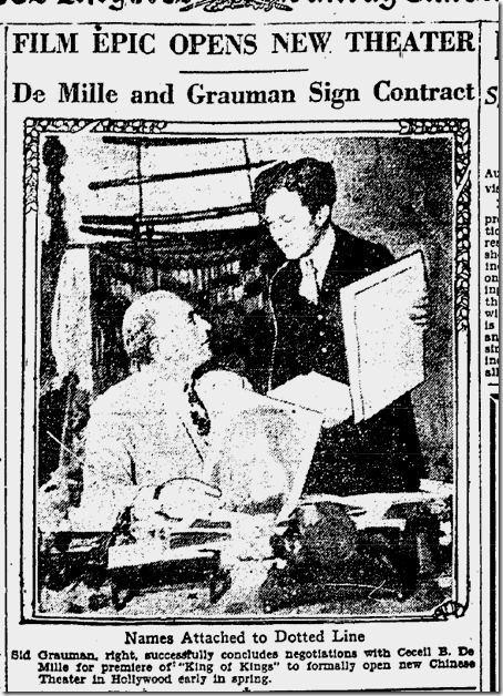 Feb. 13, 1927, DeMille and Grauman 