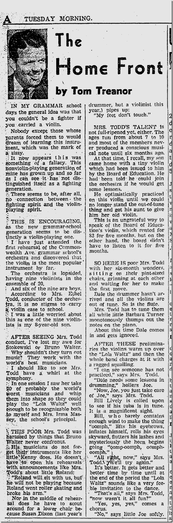 Sept. 30, 1941, Tom Treanor 