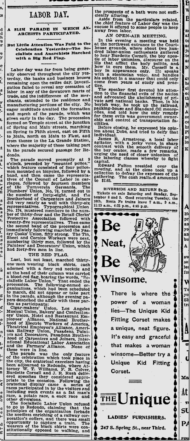 Sept. 3, 1895, Labor Day Sept. 3, 1895, Labor Day