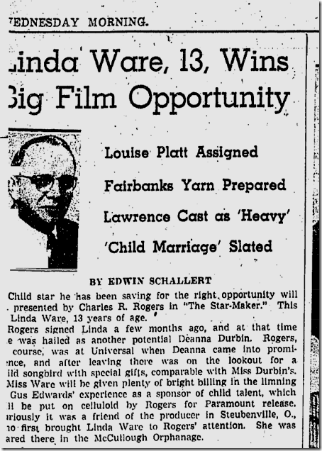 Feb. 22, 1939, Linda Ware 