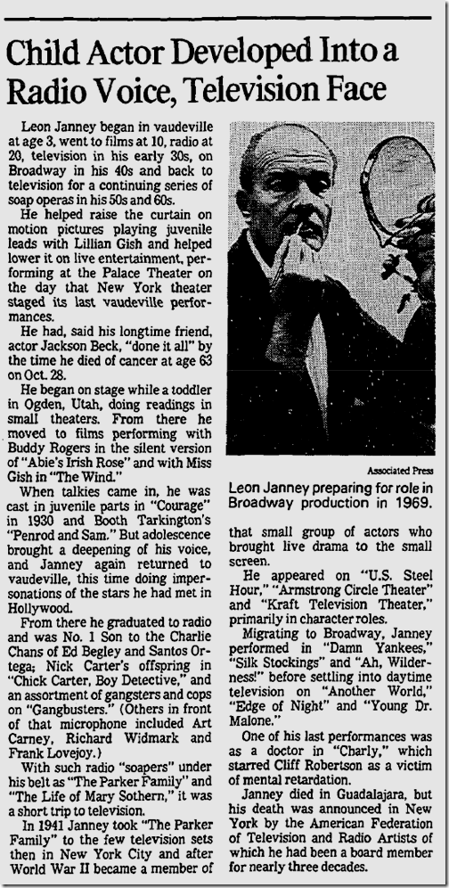 Nov. 3, 1980, Leon Janney 