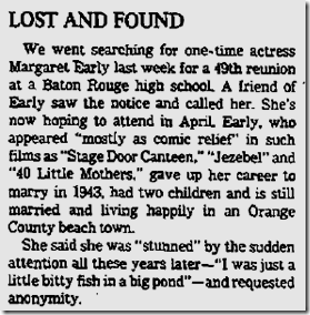 Feb. 23, 1986, Margaret Early 
