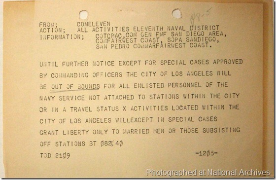 Los Angeles if off-limits