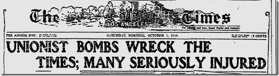 October 1, 1910: Unionist Bombs Wreck The Times; Many Seriously Injured