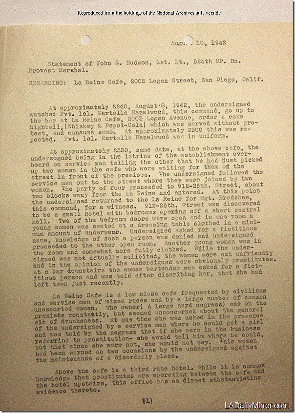 Aug. 10, 1942, La Reine Cafe Aug. 10, 1942, La Reine Cafe