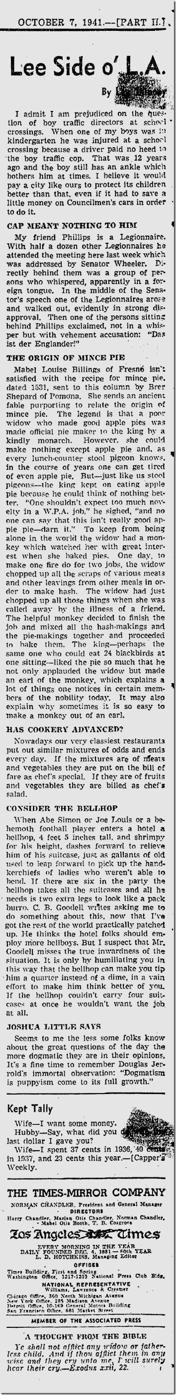 Oct. 7, 1941, Lee Shippey Oct. 7, 1941, Lee Shippey