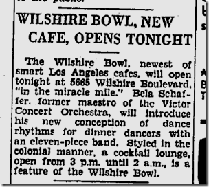 April 26, 1935, Wilshire Bowl 