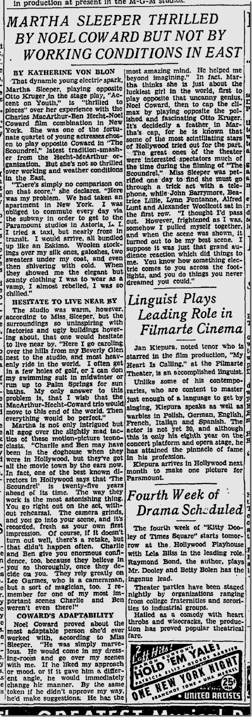 May 6, 1935, Martha Sleeper 