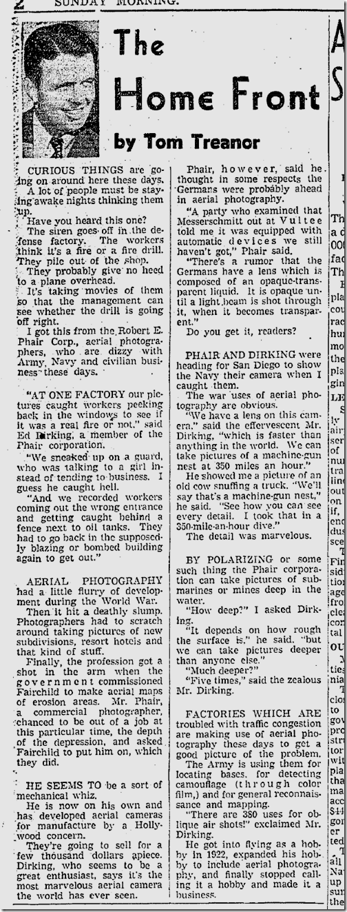 Oct. 19, 1941, Tom Treanor Oct. 19, 1941, Tom Treanor