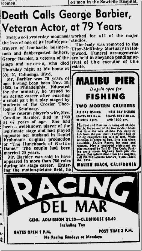 July 21, 1945, George Barbier 