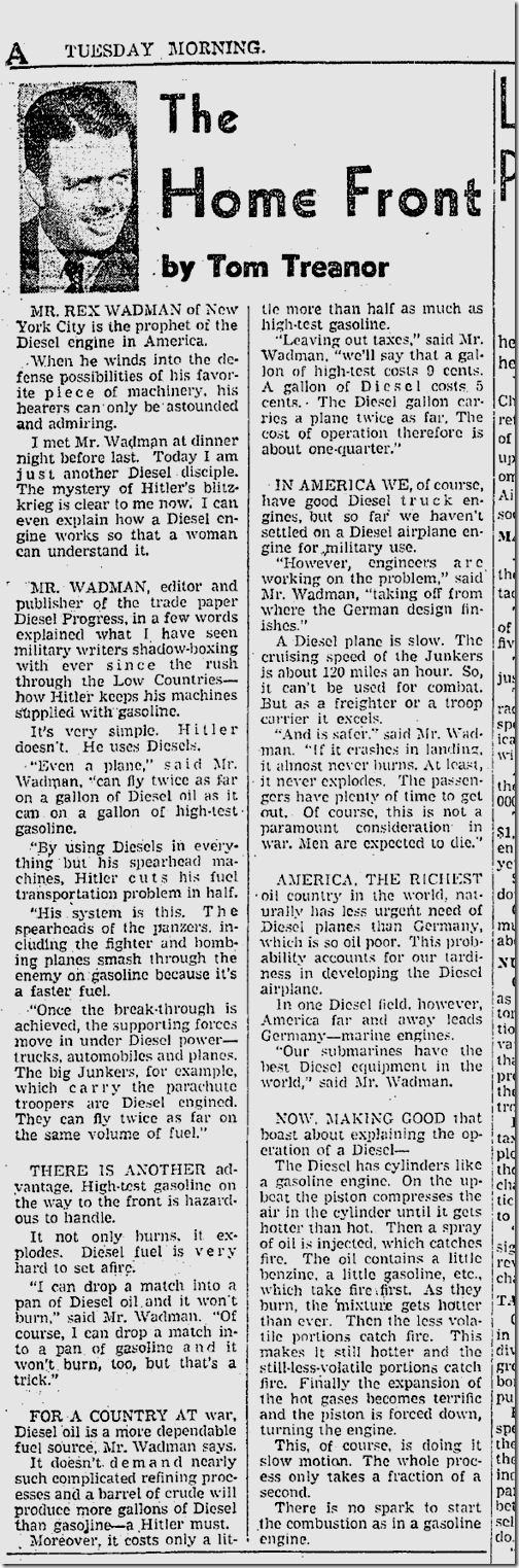 Oct. 28, 1941, Tom Treanor 