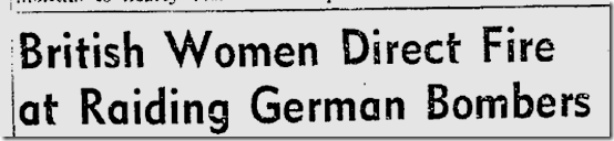 NOv. 3, 1941, British Women 