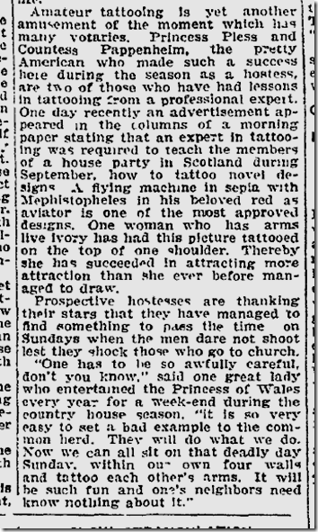 Feb. 14, 1910, Tattooing Feb. 14, 1910, Tattooing