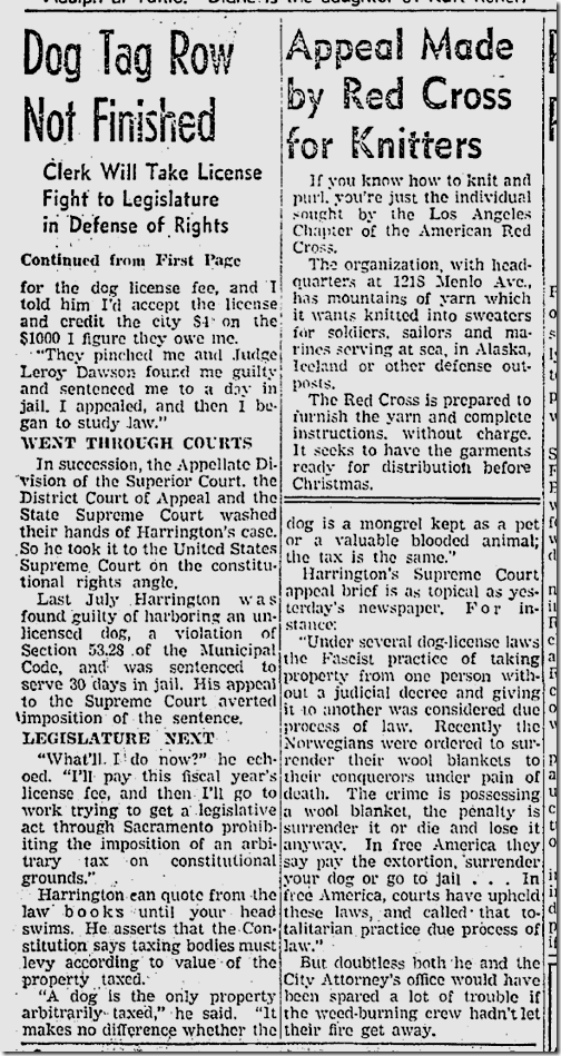 Nov. 26, 1941, Dog License Nov. 26, 1941, Dog License
