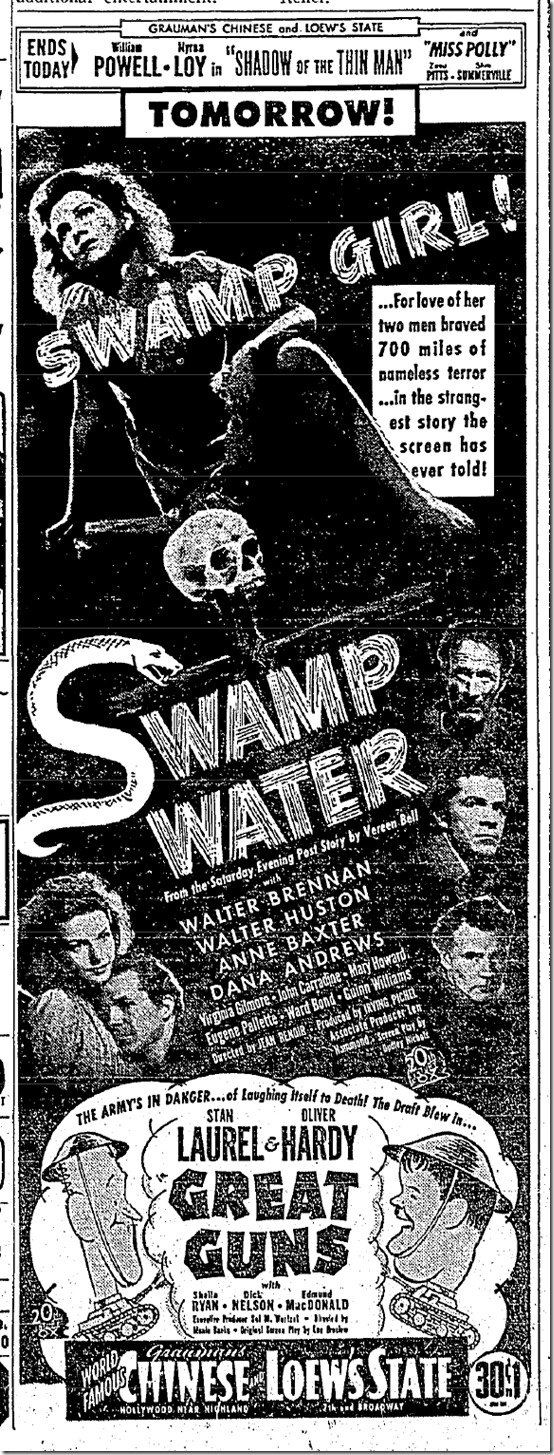 Nov. 26, 1941, Swamp Water Nov. 26, 1941, Swamp Water