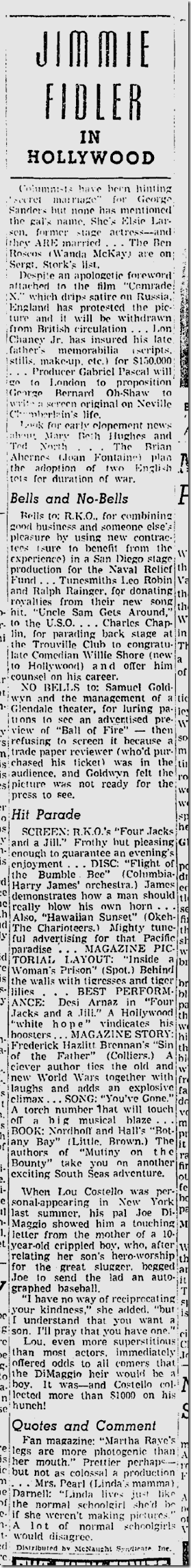 Nov. 7, 1941, Jimmie Fidler Nov. 7, 1941, Jimmie Fidler