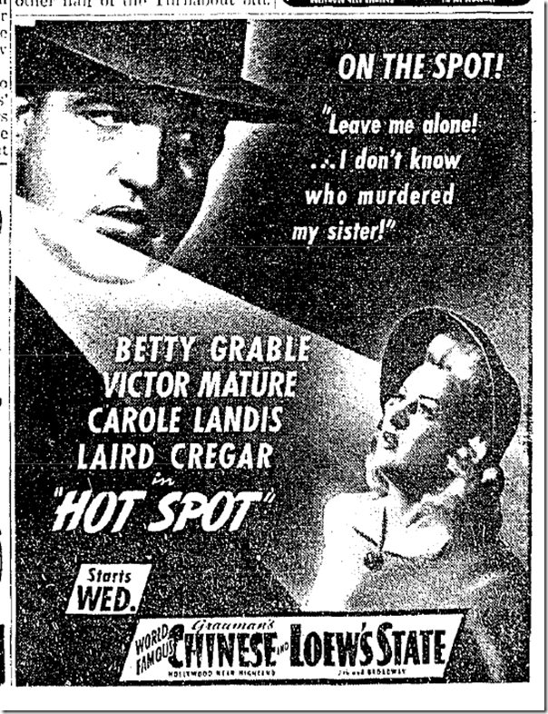 Nov. 9, 1941, Hot Spot 