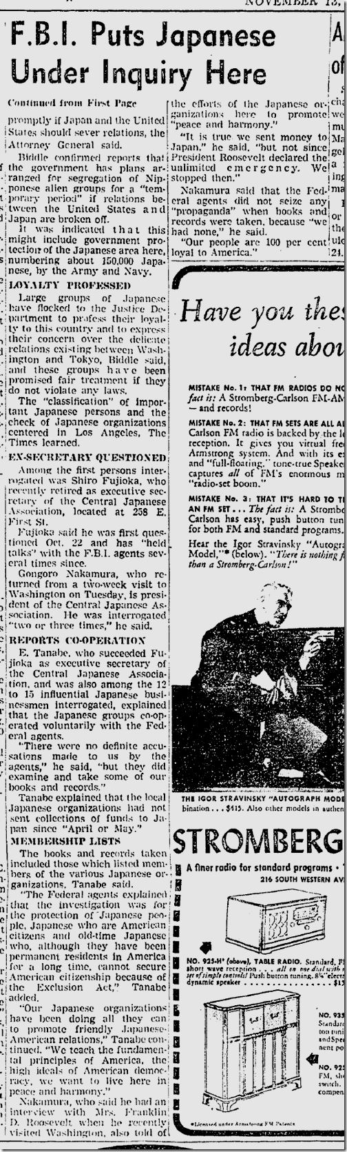 Nov. 13, 1941, Japanese Nov. 13, 1941, Japanese