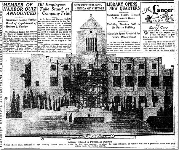 July 7, 1926, Los Angeles Public LIbrary 