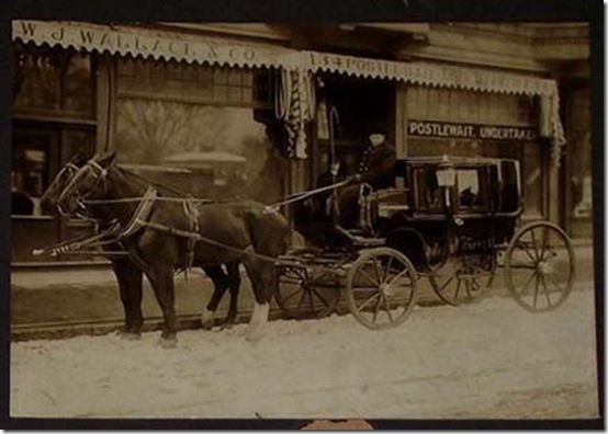 Hearse, horses postelwait