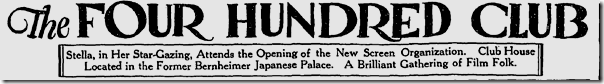 Nov. 1, 1925, Four Hundred Club 