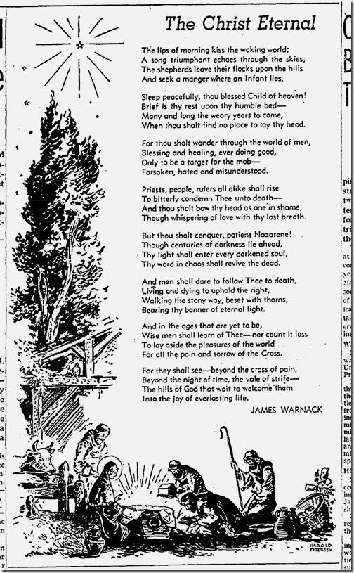 Dec. 25, 1941, Christmas posem 