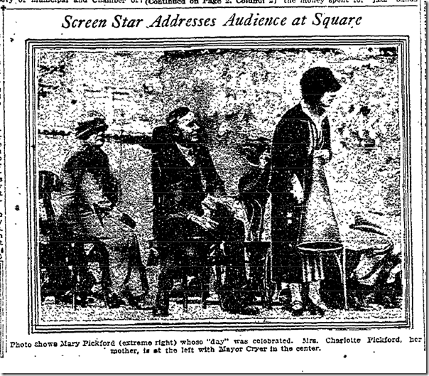 Dec. 4, 1923, Mary Pickford Day Dec. 4, 1923, Mary Pickford Day