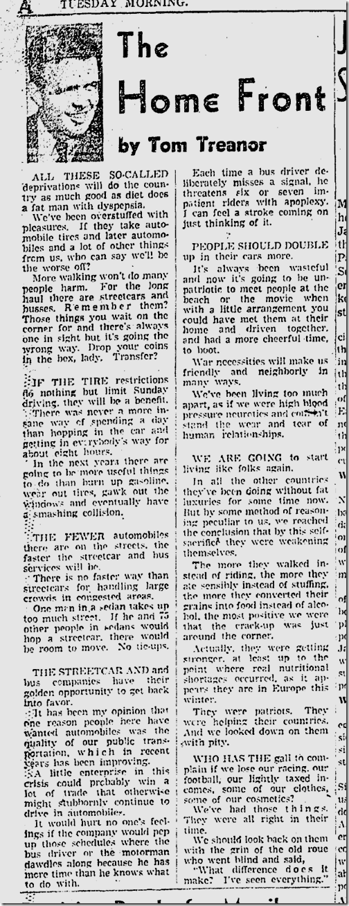 Dec. 30, 1941, Tom Treanor 