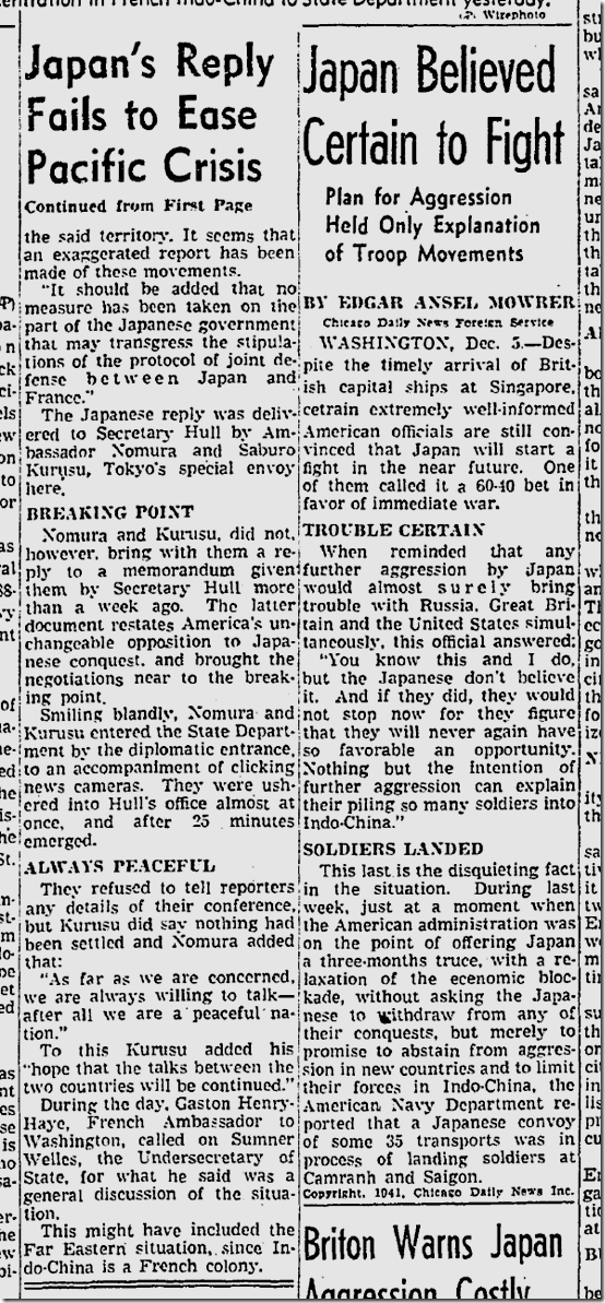 Dec. 6, 1941, Japan Dec. 6, 1941, Japan
