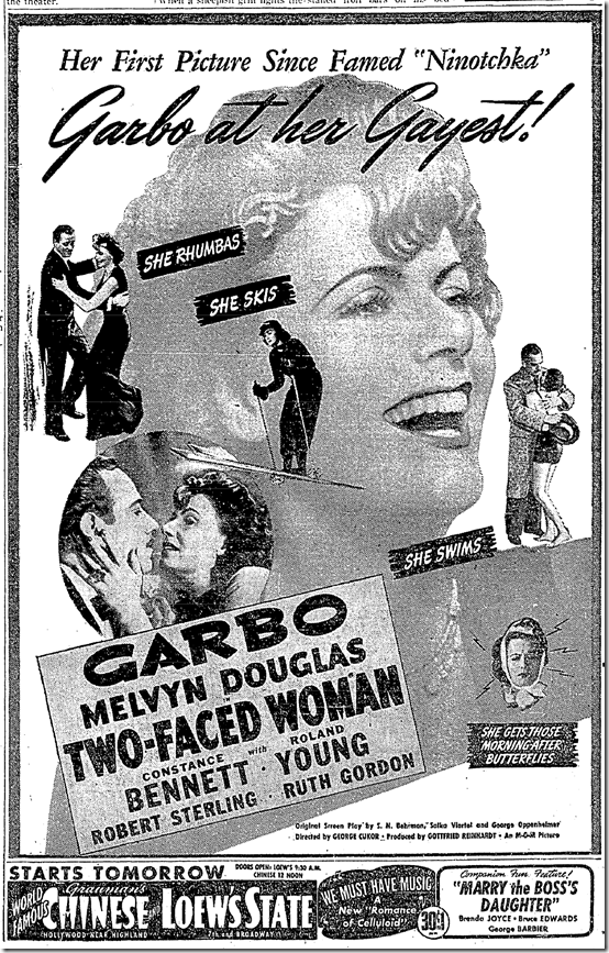 Dec. 3, 1941, Two-Faced Woman 