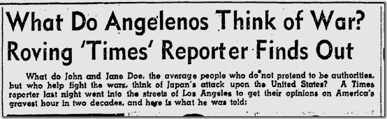 Dec. 8, 1941, Person in the Street 