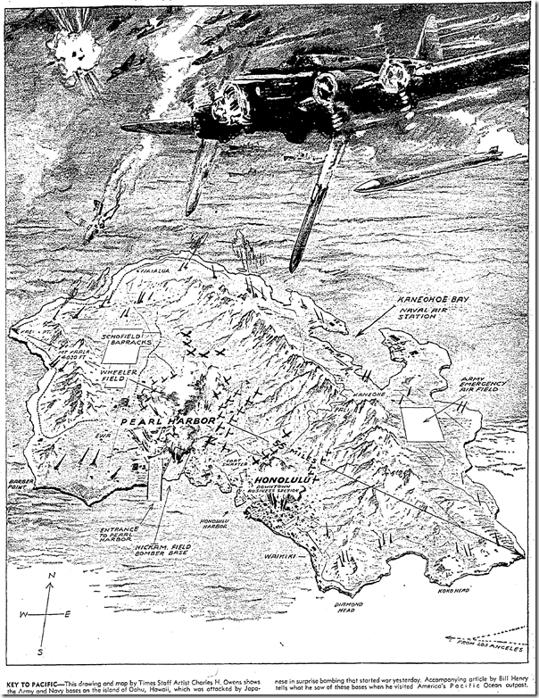Dec. 8, 1941, Charles Owens map 