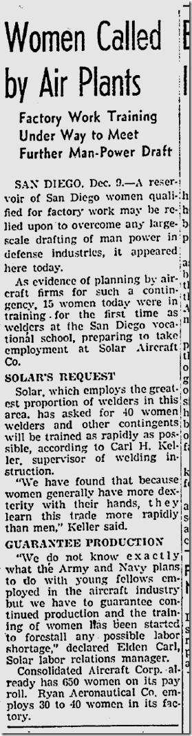Dec. 10, 1941, Women Workers 