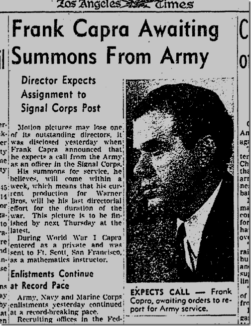 Dec. 13, 1941, Frank Capra Dec. 13, 1941, Frank Capra