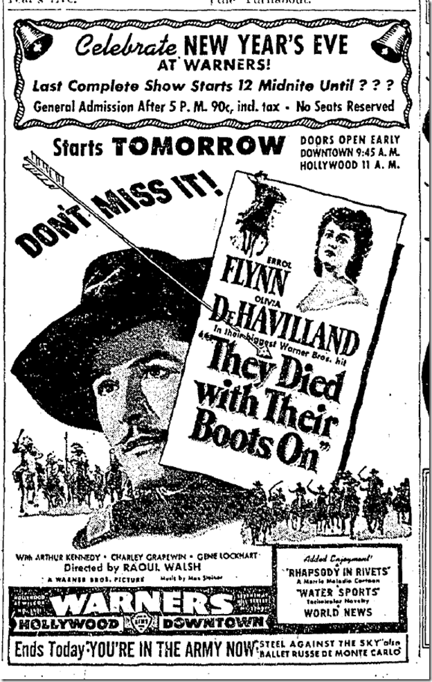 Dec. 30, 1941, They Died With Their Boots On 