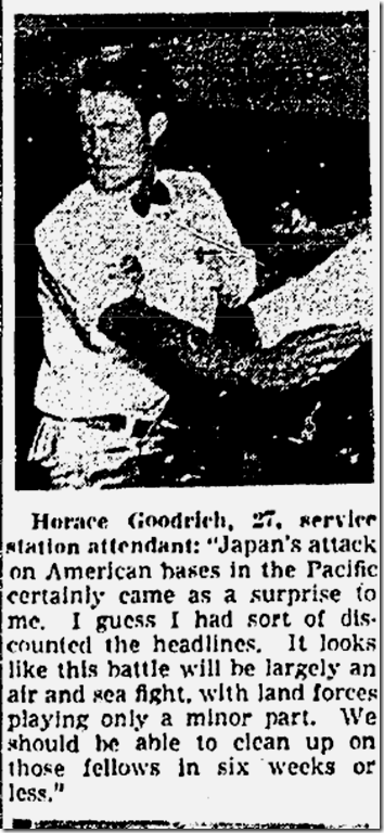 Dec. 8, 1941, Person in the Street 