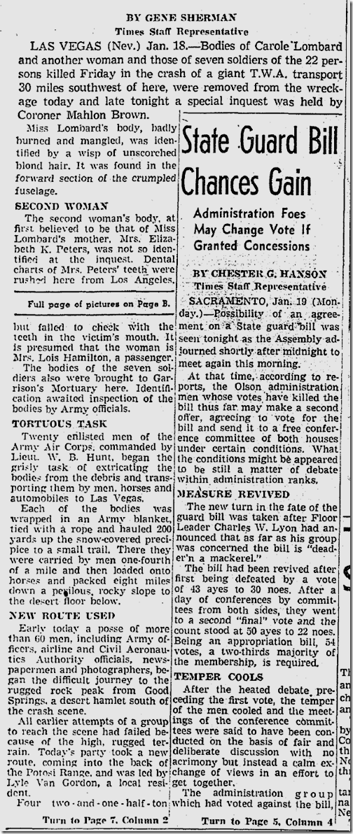 Jan. 19, 1942, Carole Lombard 