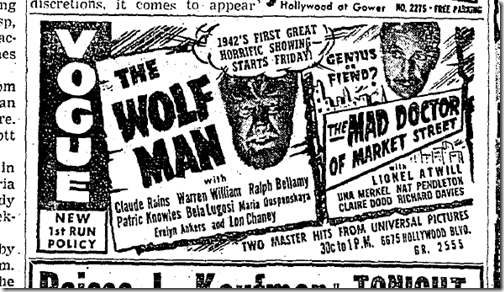 Jan. 21, 1942, Wolf Man Jan. 21, 1942, Wolf Man