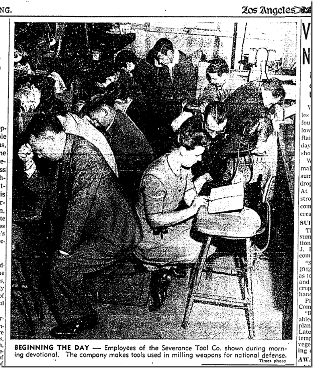 Jan. 4, 1942, Machine Shop Prayers Jan. 4, 1942, Machine Shop Prayers