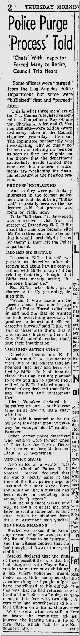 Jan. 29, 1942, LAPD Cleanup Jan. 29, 1942, LAPD Cleanup